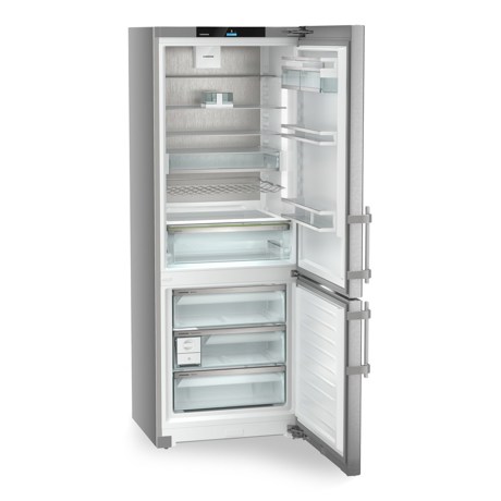 Combina frigorifica Liebherr CNsdd 775i Prime, NoFrost, EasyFresh, 75 cm, 487 l, SmartDevice, EasyTwist-Ice, SoftSystem, DuoCooling, VarioTemp, Clasa D, SmartSteel